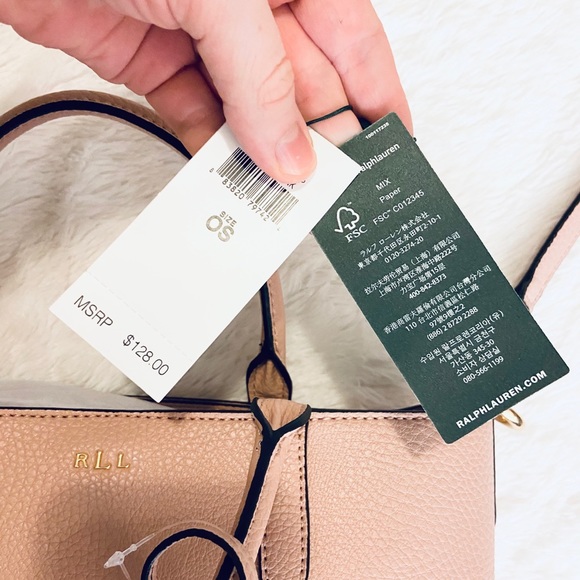 NWT Ralph Lauren Mellow Pink Satchel Handbag Tote - Picture 12 of 14